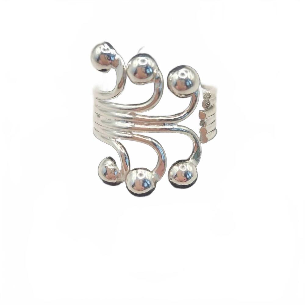 NEW COSTELLO INTERNATIONAL women's three-tier drop wrap ring in silver